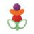 Infantino Lil’ Nibbles Textured Silicone Teether -Sensory Exploration and Teething Relief with Easy to Hold Handles, Multicolor Fruit Kabob