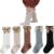 Petrass Knee High Socks Baby Girls,Infant Ruffle Knee High Socks,Toddler Knee High Socks White