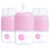 PopYum 5 oz Pink Anti-Colic Formula Making/Mixing/Dispenser Baby Bottles, 3-Pack with #1 Slow Flow Nipples, 150 ml, BPA-Free, Natural Latch