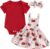 Mubineo Baby Girl Clothes Summer Cute Skirt Outfits Short Sleeve Romper Floral Overall Skirt Dress Infant Newborn Outfit
