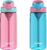 Contigo Aubrey Kids BPA-Free Water Bottle with Silicone Straw, Spill-Proof Lid, Dishwasher Safe, 20oz 2-Pack, Suitable for 3+ Years, Azalea/Jade & Blue Raspberry/Azalea