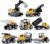 HONGTUO Alloy Mini Construction Vehicles,8Pcs Die-cast Construction Toys Set,Excavators Mixer Truck Bulldozers Forklift Dump Truck Toys,Pull Back Car Toys for Toddlers Kids Boys & Girls