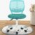 FurnitureR Desk Chair Small Study Chairs Armless for Child Kids Teens, Swivel Rolling Lightweight Task Chair with Wheels and Mesh Padded Cushion, Turquoise