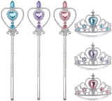 Princess Crown Tiara for Little Girls Princess Dress Up Accessories, 6PCS Princess Tiara Toddler Crown for Kids