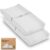 2-Pack Organic Changing Pad Covers for Girl,Boy, Neutral – 100% Cotton Changing Table Pad Cover,Soft Baby Nursery Diaper Changing Pad Sheets,Contour Changing Pads Liners,Change Pad Cover (French Gray)