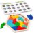 3 otters Wooden Hexagon Puzzles, Brain Teaser Blocks Puzzles for Kids Ages 4-6, Montessori Educational Toys Shape Pattern Block for Boys and Girls