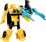 Transformers CYBERWORLD Bumblebee Armored Cyber Changers 4-Inch Action Figure, Quick Change to Car Mode, Robot Toys for Boys and Girls 6 and Up