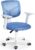 Desk Chair, Mesh Cute Task Chair Study Chair w/Lumbar Support Adjustable Swivel Chair for Home Bedroom School, Student Computer Chair Ergonomic Mid-Back with Rolling Wheels, Blue