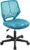 Yaheetech Kids Cute Office Chair Low-Back Armless Study Chair w/Lumbar Support Adjustable Height for Children in Bedroom School, Turquoise