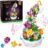 HOGOKIDS Flowers Music Box Building Block Kit with Light- 571PCS Mother’s Day Decoration Rotating Music Box Building Blocks Set | Botanical Collection Birthday Gift for Girls Boys Adults Kids Ages 6+