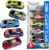 Pull Back Racing Cars Die cast Race Car Vehicles,3 Inch Metal Friction Powered Car Toys for Toddlers, Set of 5 (Racing Cars)