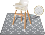 54″ XL Splat Mat for Under High Chair- Creative Design for Art Floor Cover, Food Spills for Baby or Toddler. Non Slip, Waterproof, Machine Washable, Durable, Reusable (Lattice)