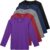 5 Pack Cotton Girls Long Sleeve Shirts Toddler Soft Basic T-Shirts Top Kids Crewneck Layering Tees