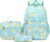 Daisy Printed Backpacks for Girls with Lunch Bag Pencil Case 3pcs Set, Lightweight Elementary Bookbags for Teen Girls