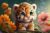 Cute Flower Tiger Baby Puzzles – HD Cartoon Animal 1000 Pieces Jigsaw Puzzle for Adult Beginners – Brainstorming Game for Teens – Great Gifts for Family & Relaxing Brain 20 X 30 Inch