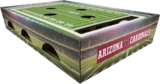 NFL Arizona Cardinals Football Stadium Cat Scratcher Find & Play Box With 2 Jingle Bell Balls – Game Day Toy, Field Felt Scratcher, Play and Lounge Stimulating Game