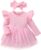 Baby Girl Ruffle Sleeve Romper Dress Outfit Newborn Princess Tulle Dresses Infant Jumpsuit Tutu Skirt Set Clothes