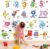 decalmile Colorful Shapes Numbers Wall Decals Educational Learning Geometry Wall Stickers Kids Toddler Room Preschool Classroom Daycare Wall Decor