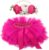 BGFKS Baby Girls Soft Fluffy Tutu Skirt with Diaper Cover,Toddler Girl Tutu Skirt Sets with Flower Headband.
