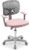 Costzon Kids Desk Chair, Adjustable Children Study Computer Chair with Arms & Wheels, Student Swivel Rolling Task Chair, Ergonomic Kids Office Chair for Boys Girls Age 4-12, Home Bedroom School, Pink