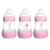 MAM Easy Start Anti-Colic Bottle 5 oz (3-Count), Baby Essentials, Slow Flow Bottles with Silicone Nipple, Baby Bottles for Baby Girl, Pink