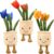 3pcs Cute Succulents Plushies, Stuffed Potted Plants Plush Doll, Soft Plush Succulent Gifts for Kids Boys (Red+Orange+Blue)