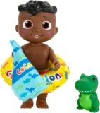 CoComelon – Splish Splash Cody Doll with Dino Bath Squirter and Water Accessories – Water Play – Toys for Kids and Preschoolers – Amazon Exclusive