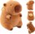 Soft Capybara Stuffed Animals Capybara Plush Toys Capybara Plushies with Hamburger Backpack Capybara Hugging Capybara Cuddly Rodents Doll Gift for Kids and Lovers