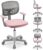 Kids Desk Chair, Height Adjustable Children Study Chair w/Lumbar Support, Swivel Mesh Seat, Universal Casters, Ergonomic Kids Task Chair for Boys Girls Aged 3-10, Home, School, Office (Pink)