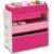 Delta Children Design and Store 6 Bin Toy Organizer, White/Pink