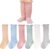 CozyWay Baby & Toddler Knee High Socks For Baby Girls Multi Color – 5 Pack