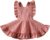 Karuedoo Baby Girls Velvet Suspender Skirt Infant Toddler Ruffled Casual Strap Sundress Summer Outfit Clothes