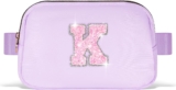 Girl Stuff – Teen Girl Gifts: Trendy Cross Body Belt Bags – Fanny Packs for Kids & Women | Lavender, Initial K