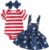 FIOMVA Baby Girl Fall Outfits Newborn Ribbed Knit Romper Skirt Set Infant Ruffle Bodysuit Toddler Dress Winter Clothes