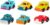 B. toys- Happy Cruisers- Mini Vehicles – Sports, Police, Pickup, Roadster, Taxi, 4×4 – Classic Toys for Toddlers, Kids – 1 Year + , 6 Count ( Pack of 1)