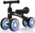 MHCYLION Shining Balance Bike Toys for Baby 1 Year Old Gifts,10-24 Months Toddler First Birthday Gift, No Pedal 4 Colorful Lighting Silence Wheels Bicycle for Little Boys Girls Walker(Shining Black)