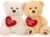 2Pcs Teddy Bear with Heart, Cute Brown Teddy Bear Stuffed Animals,12″ Soft Bear Plushie Stuffed Bear Plush Gifts for Girlfriend Kid, (Brown & Cream)