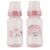 Premium 2-Pack Baby Bottles – 11 Ounce, Hourglass Shape, Fun Boys and Girls Prints, Clear Cover – BPA-Free