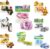 24 Pack Prefilled Valentine’s Animal Figure Building Blocks – Ideal for Classroom Exchange, Party Favors, Valentine Party Favor, Valentine’s Greeting Cards.