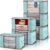 Budding Joy 90 L Large Storage Bags, 6 Pack Clothes Storage Bins Foldable Closet Organizer Storage Containers Storage and Organization for Clothes, Blanket, Comforters, Bed Sheets, Pillows (Blue)