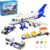 City Passenger Airplane Building Set, Compatible with Lego Plane Blocks Toy, with Plane Trailer, Luggage Truck, Fun Airport Idea Gift for Boy and Girl Ages 6 7 8 Aircraft STEM Toy