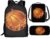 HUIACONG Fire Basketball Backpack Set 3 in 1 Portable Lunch Box+Pencil Bag+School Bags for Men Durable Bagpack Teens Lightweight School Bookbag Women Shoulder Bag