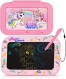 LCD Writing Tablet for Kids Toddler,12Inch Colorful Reusable Erasable Electronic Toddler Doodle Board Drawing Tablet Pads,Educational Learning Toys Gifts for 3 4 5 6 7 8 Year Old Girls ((Pink-12IN)