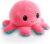 TeeTurtle – The Original Reversible Octopus Plushie – Pink + Aqua – Cute Sensory Fidget Stuffed Animals That Show Your Mood, 4 inch