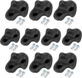 Alvinlite Pack of 10 Rock Climbing Holds for Kids and Adults,Rock Wall Grips for Indoor and Outdoor Play Set – Build Rock Climbing Wall.Hand Holds for Playground (Black) Tree