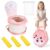 Tortable Toddler Potty，Travel Potty，Potty Training Toilet Seat for Toddlers Boys Girls，for Travel，Camping, Outdoor, Indoor，With 75 Disposable Bags，Cartoon Design, Children Will Like it More