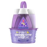 Johnson’s Sleepy Time Bedtime Baby Gift Set with Relaxing NaturalCalm Aromas, Bedtime Baby Bath Shampoo, Wash & Lotion Essentials, Hypoallergenic & Paraben-Free, 4 Items