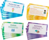 Really Good Stuff Social-Emotional Learning Conversation Cards for Home- Set of 18-Help Kids Learn and Discuss Feelings-Activities to Express Emotions