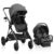 Evenflo Pivot Xpand Modular Travel System with LiteMax Infant Car Seat with Anti-Rebound Bar (Sabino Gray)