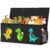 Extra Large Toy Box, Collapsible Toddlers Toy Chest Kids Storage Organizer, Dinosaur Bin Boxes Storage Basket with Lids for Boys, Girls, Living Room, Nursery, Playroom, 40″x14″x16″, Black